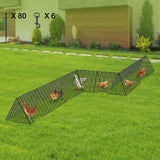Small Animal Habitats & Cages: VEVOR Chicken Tunnels, 729 x 200 x 61.5cm(LxWxH) Chicken Tunnels for Yard, Portable Chicken Tunnels for Outside with Corner Frames, 2 Sets, Suitable for Chickens, Ducks, Rabbits