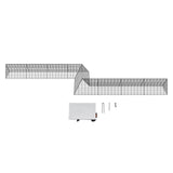 Small Animal Habitats & Cages: VEVOR Chicken Tunnels, 729 x 200 x 61.5cm(LxWxH) Chicken Tunnels for Yard, Portable Chicken Tunnels for Outside with Corner Frames, 2 Sets, Suitable for Chickens, Ducks, Rabbits