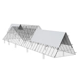 Small Animal Habitats & Cages: VEVOR Chicken Tunnels, 729 x 200 x 61.5cm(LxWxH) Chicken Tunnels for Yard, Portable Chicken Tunnels for Outside with Corner Frames, 2 Sets, Suitable for Chickens, Ducks, Rabbits