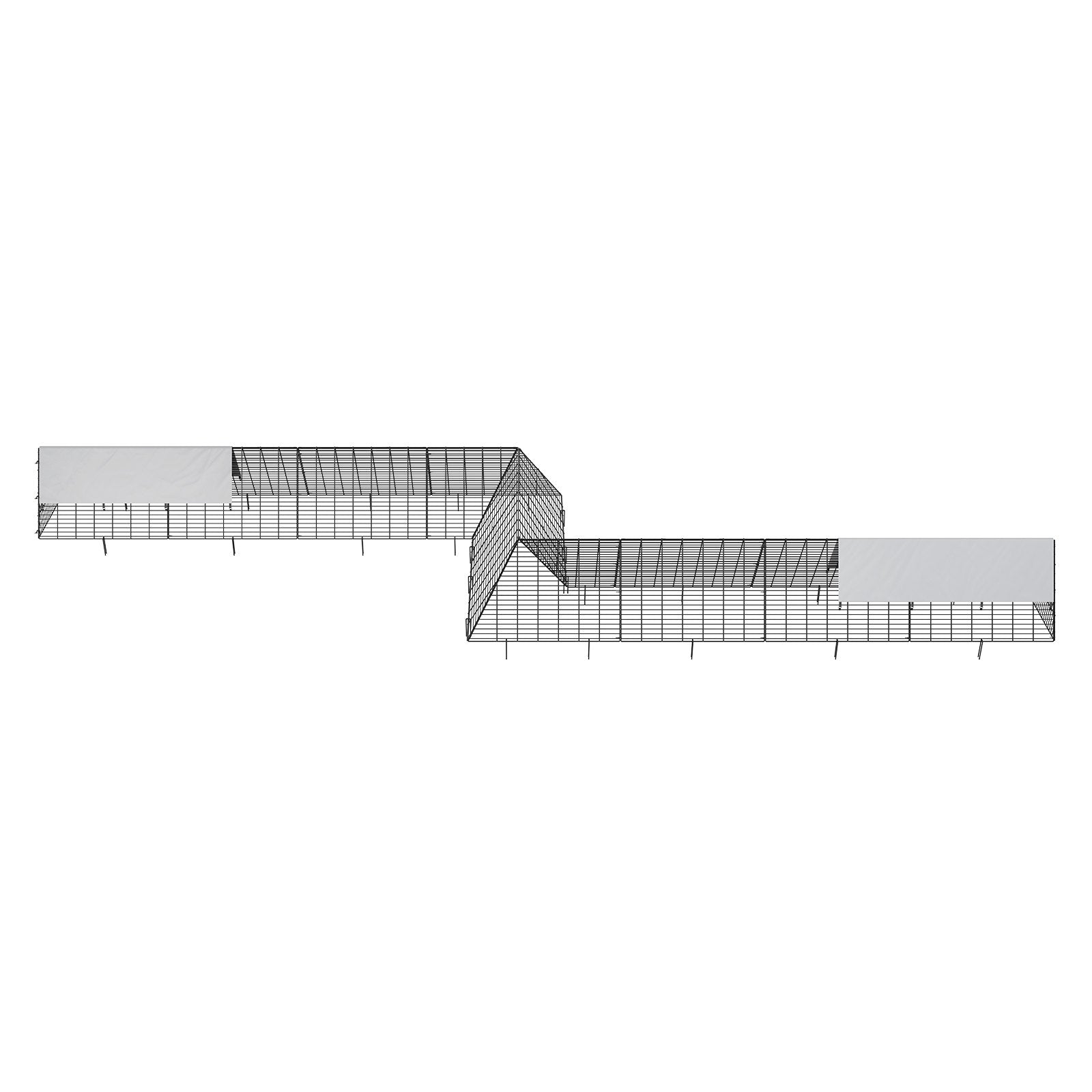 Small Animal Habitats & Cages: VEVOR Chicken Tunnels, 729 x 200 x 61.5cm(LxWxH) Chicken Tunnels for Yard, Portable Chicken Tunnels for Outside with Corner Frames, 2 Sets, Suitable for Chickens, Ducks, Rabbits