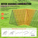 Coop & Hutch Accessories: VEVOR Chicken Tunnels, 400x100x61.5 cm(LxWxH) Chicken Tunnels for Yard, Portable Chicken Tunnels for Outside with Corner Frames, Chicken Coop Run, Suitable for Chickens, Ducks, Rabbits