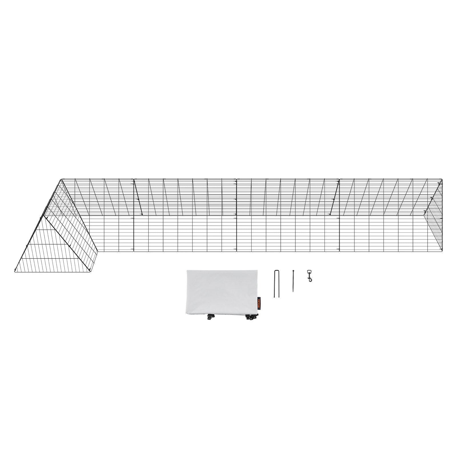 Coop & Hutch Accessories: VEVOR Chicken Tunnels, 400x100x61.5 cm(LxWxH) Chicken Tunnels for Yard, Portable Chicken Tunnels for Outside with Corner Frames, Chicken Coop Run, Suitable for Chickens, Ducks, Rabbits