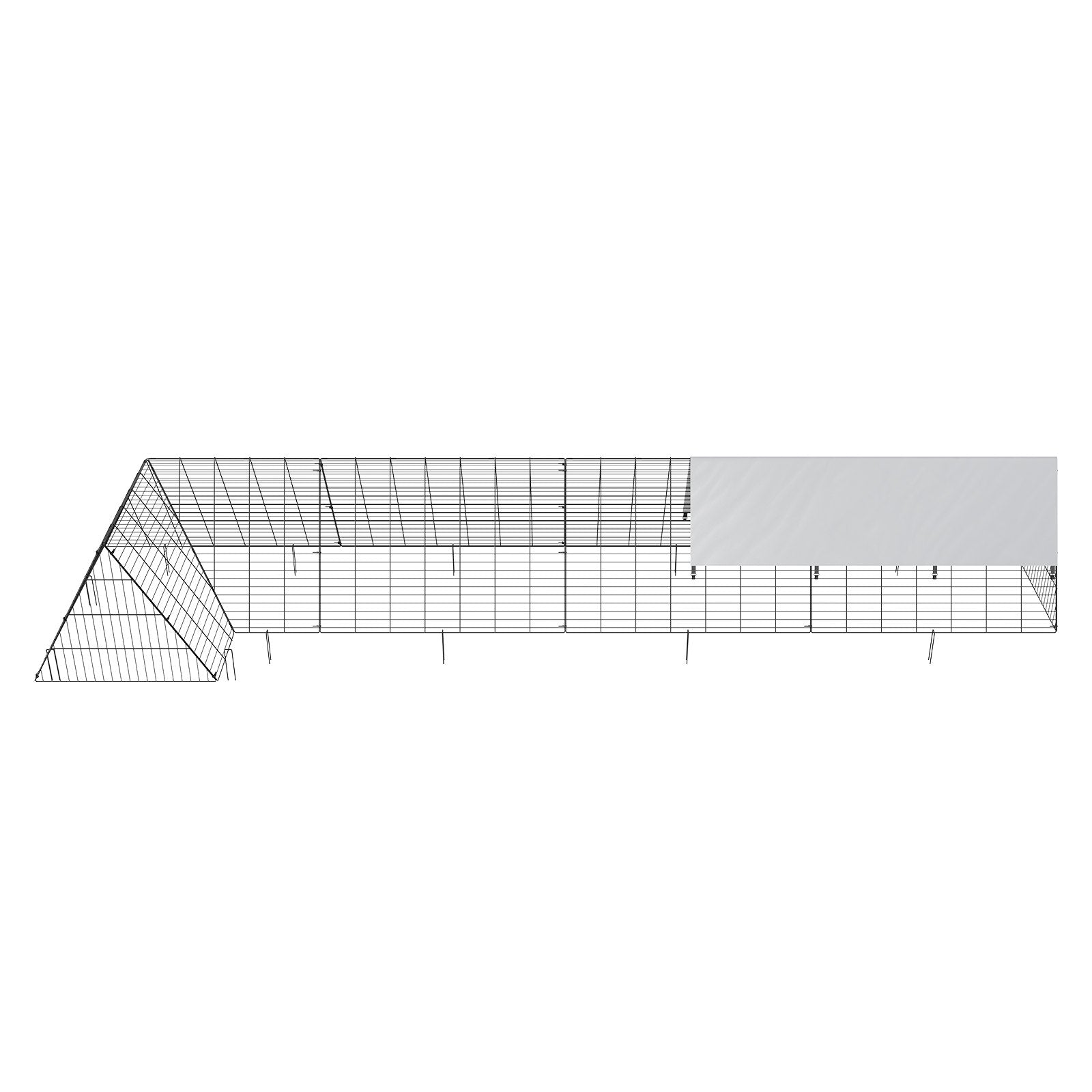 Coop & Hutch Accessories: VEVOR Chicken Tunnels, 400x100x61.5 cm(LxWxH) Chicken Tunnels for Yard, Portable Chicken Tunnels for Outside with Corner Frames, Chicken Coop Run, Suitable for Chickens, Ducks, Rabbits