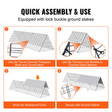 Coop & Hutch Accessories: VEVOR Chicken Tunnels, 300 x 71 x 61.5cm (LxWxH) Chicken Tunnels for Yard, Portable Chicken Tunnels for Outside Easy Installation, Chicken Coop Run, Suitable for Chickens, Ducks, Rabbits
