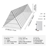 Coop & Hutch Accessories: VEVOR Chicken Tunnels, 300 x 71 x 61.5cm (LxWxH) Chicken Tunnels for Yard, Portable Chicken Tunnels for Outside Easy Installation, Chicken Coop Run, Suitable for Chickens, Ducks, Rabbits