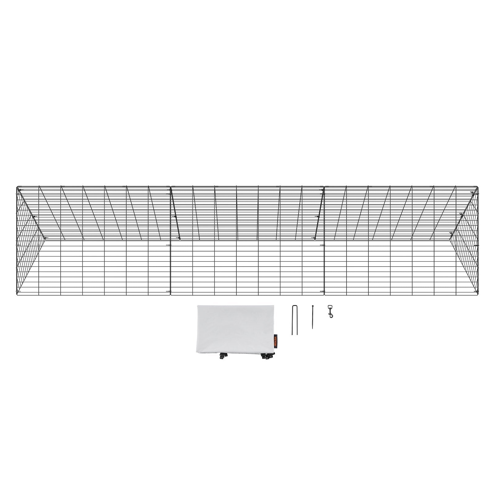 Coop & Hutch Accessories: VEVOR Chicken Tunnels, 300 x 71 x 61.5cm (LxWxH) Chicken Tunnels for Yard, Portable Chicken Tunnels for Outside Easy Installation, Chicken Coop Run, Suitable for Chickens, Ducks, Rabbits