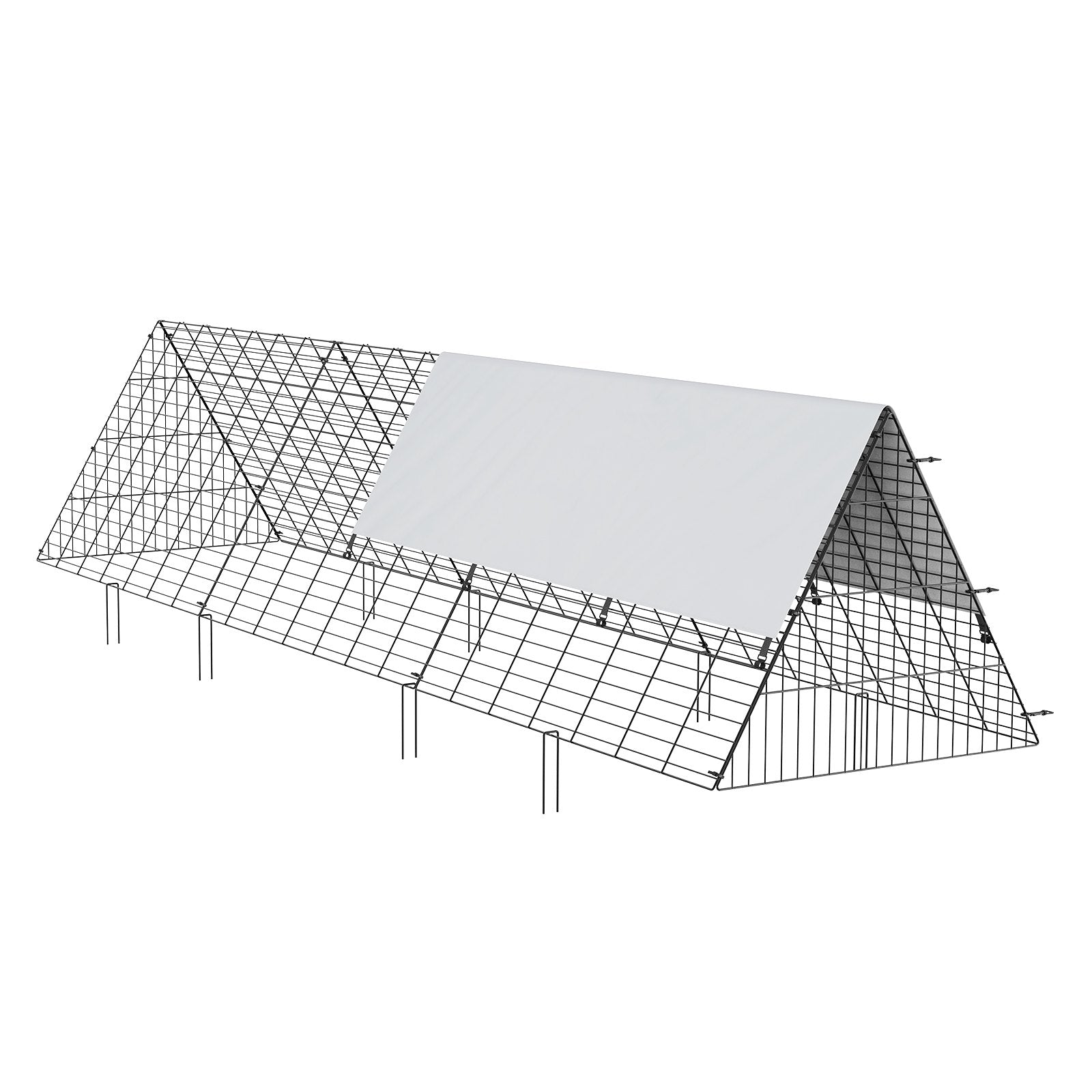 Coop & Hutch Accessories: VEVOR Chicken Tunnels, 300 x 71 x 61.5cm (LxWxH) Chicken Tunnels for Yard, Portable Chicken Tunnels for Outside Easy Installation, Chicken Coop Run, Suitable for Chickens, Ducks, Rabbits