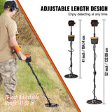 Metal Detectors: VEVOR Metal Detector for Adults&Kids, 250mm, Professional Adjustable Higher Accuracy Gold Detector, IP68 Waterproof Coil with LCD Display 7 Modes Advanced DSP Chip, for Detecting Gold Treasure Hunting