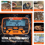 Metal Detectors: VEVOR Metal Detector for Adults&Kids, 250mm, Professional Adjustable Higher Accuracy Gold Detector, IP68 Waterproof Coil with LCD Display 7 Modes Advanced DSP Chip, for Detecting Gold Treasure Hunting