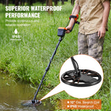 Metal Detectors: VEVOR Metal Detector for Adults&Kids, 250mm, Professional Adjustable Higher Accuracy Gold Detector, IP68 Waterproof Coil with LCD Display 7 Modes Advanced DSP Chip, for Detecting Gold Treasure Hunting