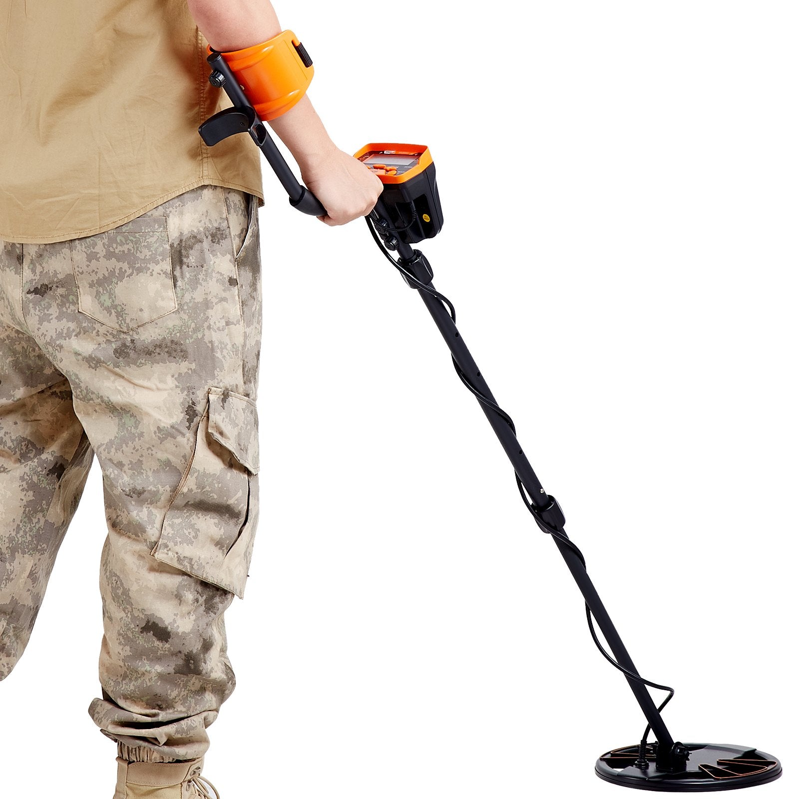 Metal Detectors: VEVOR Metal Detector for Adults&Kids, 250mm, Professional Adjustable Higher Accuracy Gold Detector, IP68 Waterproof Coil with LCD Display 7 Modes Advanced DSP Chip, for Detecting Gold Treasure Hunting