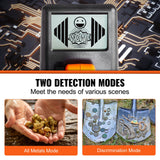 Metal Detectors: VEVOR Metal Detector for Kids, 150mm, Waterproof Search Coil with LCD Display, Adjustable 660.4-914.4 mm Gold Detector, Lightweight Carbon Fiber Stem for Junior & Youth Detecting Gold Coin Treasure