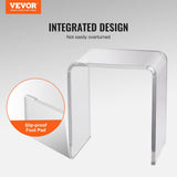 Side Tables: VEVOR Acrylic End Table, C-Shaped Lucite Side Table, Clear Acrylic Side Table for Drink, Food, Snack used in Living Room, Bedroom, and Study