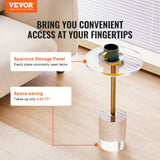 Basketball & Basketball Accessories: VEVOR Clear Acrylic End Table, Acrylic Side Table with a Solid Base, 11.9 x 11.9 inch Round Tabletop, 21.4 inch High, for Coffee, Drink, Food, Snack used in Living Room, Bedroom, and Study