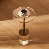 Basketball & Basketball Accessories: VEVOR Clear Acrylic End Table, Acrylic Side Table with a Solid Base, 11.9 x 11.9 inch Round Tabletop, 21.4 inch High, for Coffee, Drink, Food, Snack used in Living Room, Bedroom, and Study