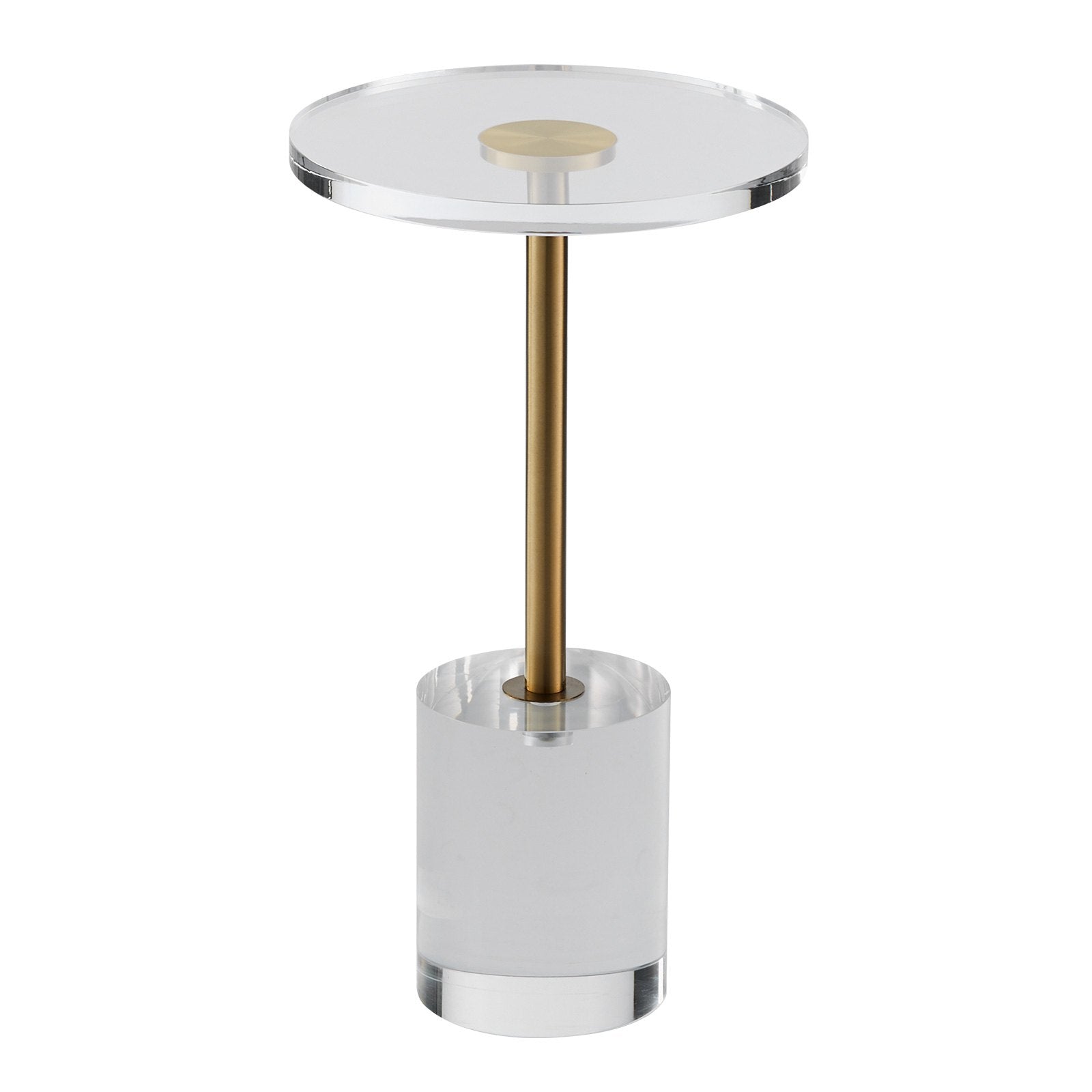Basketball & Basketball Accessories: VEVOR Clear Acrylic End Table, Acrylic Side Table with a Solid Base, 11.9 x 11.9 inch Round Tabletop, 21.4 inch High, for Coffee, Drink, Food, Snack used in Living Room, Bedroom, and Study