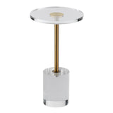 Basketball & Basketball Accessories: VEVOR Clear Acrylic End Table, Acrylic Side Table with a Solid Base, 11.9 x 11.9 inch Round Tabletop, 21.4 inch High, for Coffee, Drink, Food, Snack used in Living Room, Bedroom, and Study