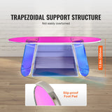 Side Tables: VEVOR Acrylic Coffee Table, Iridescent Acrylic End Table, 13.8 inch high Colorful Acrylic Side Table, for Coffee, Drink, Food, Snack used in Living Room, Courtyard, Terrace