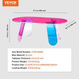 Side Tables: VEVOR Acrylic Coffee Table, Iridescent Acrylic End Table, 13.8 inch high Colorful Acrylic Side Table, for Coffee, Drink, Food, Snack used in Living Room, Courtyard, Terrace
