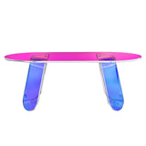 Side Tables: VEVOR Acrylic Coffee Table, Iridescent Acrylic End Table, 13.8 inch high Colorful Acrylic Side Table, for Coffee, Drink, Food, Snack used in Living Room, Courtyard, Terrace