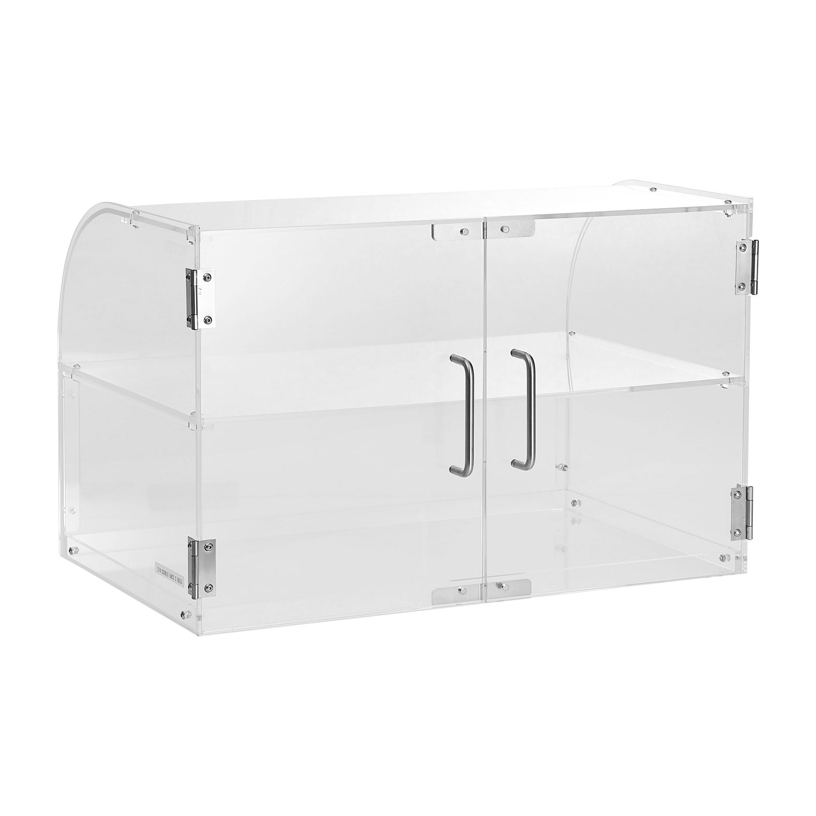 Food Storage: VEVOR Pastry Display Case, 2-Tier Commercial Countertop Bakery Display Case, Acrylic Display Box with Rear Door Access & Removable Shelves, Keep Fresh for Donut Bagels Cake Cookie