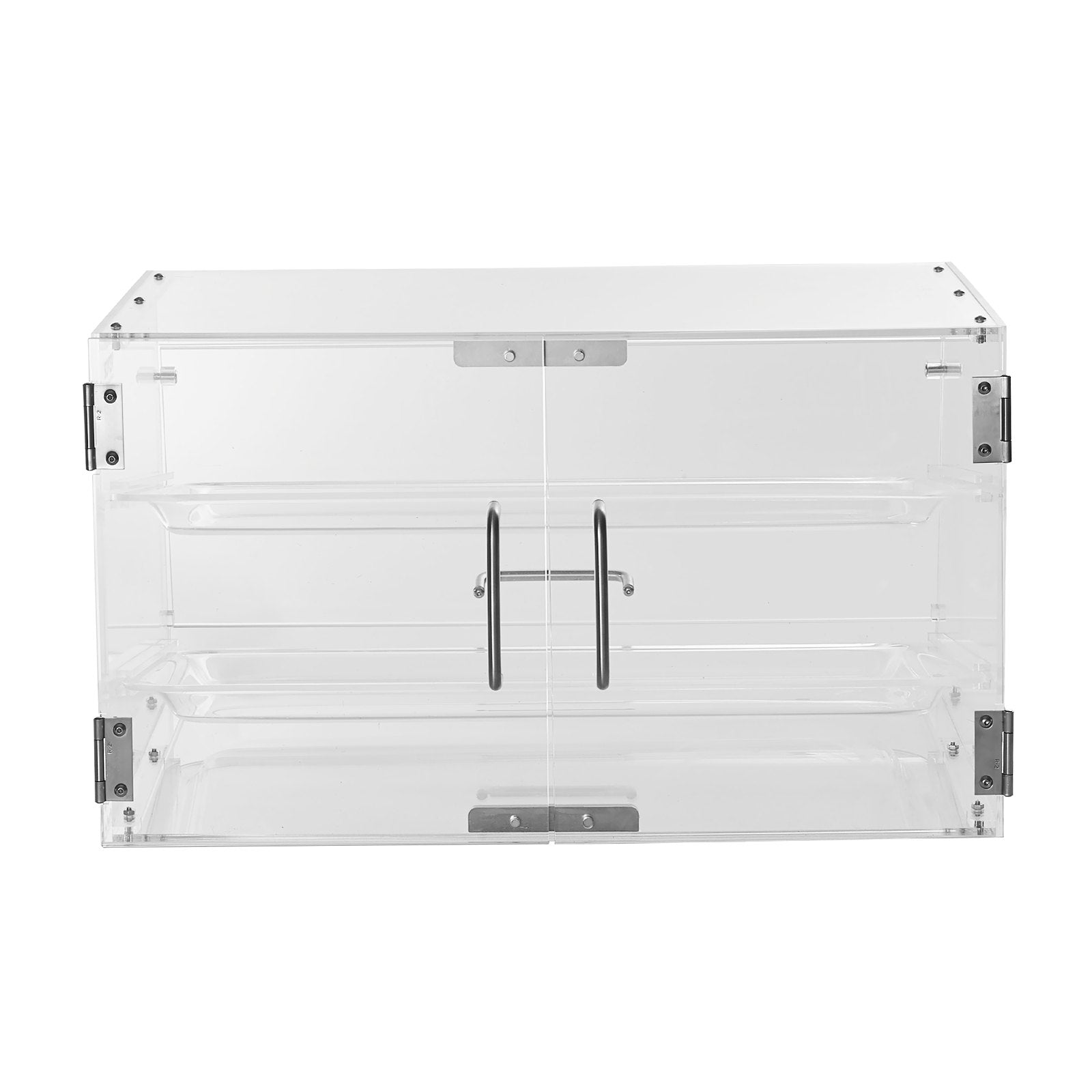 Food Storage: VEVOR Pastry Display Case, 2-Tier Commercial Countertop Bakery Display Case, Acrylic Display Box with Rear Door Access & Removable Shelves, Keep Fresh for Donut Bagels Cake Cookie