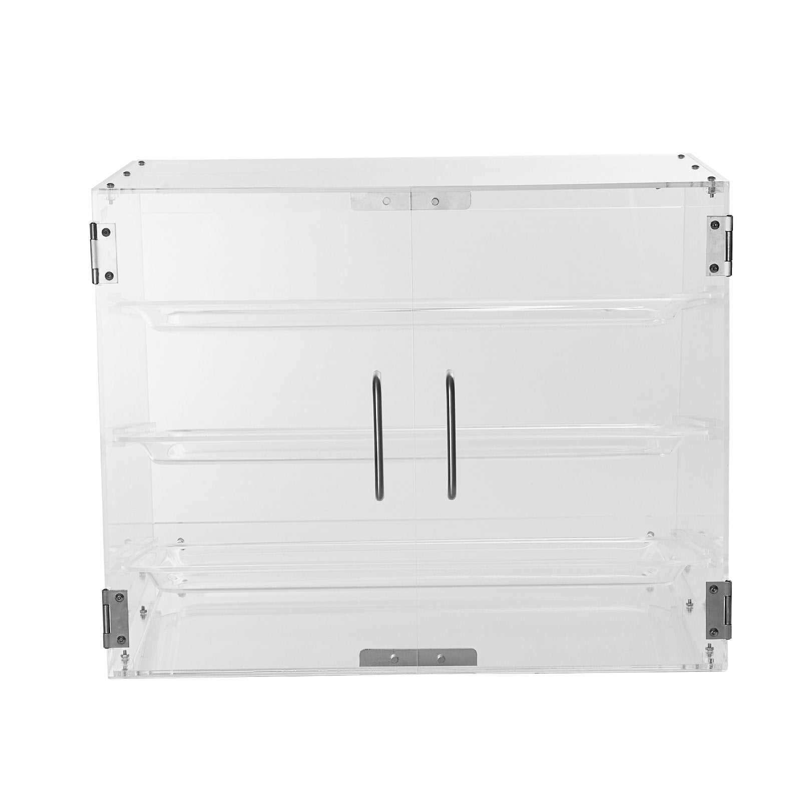 Food Storage: VEVOR Pastry Display Case, 3-Tier Commercial Countertop Bakery Display Case, Acrylic Display Box with Rear Door Access & Removable Shelves, Keep Fresh for Donut Bagels Cake Cookie