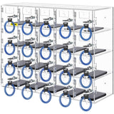 Storage Cabinets & Lockers: VEVOR Acrylic Cell Phone Locker Box Storage Cabinet Pocket w/Keys 20 Slots Clear