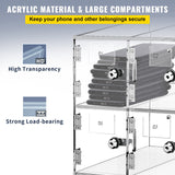 Storage Cabinets & Lockers: VEVOR Acrylic Cell Phone Locker Box Storage Cabinet Pocket w/Keys 20 Slots Clear