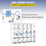 Storage Cabinets & Lockers: VEVOR Acrylic Cell Phone Locker Box Storage Cabinet Pocket w/Keys 20 Slots Clear