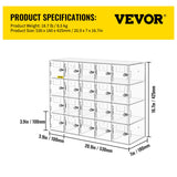 Storage Cabinets & Lockers: VEVOR Acrylic Cell Phone Locker Box Storage Cabinet Pocket w/Keys 20 Slots Clear