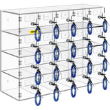 Storage Cabinets & Lockers: VEVOR Acrylic Cell Phone Locker Box Storage Cabinet Pocket w/Keys 20 Slots Clear