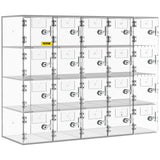Storage Cabinets & Lockers: VEVOR Acrylic Cell Phone Locker Box Storage Cabinet Pocket w/Keys 20 Slots Clear