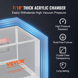 Vacuums: VEVOR 2 Gallon Vacuum Chamber, Upgraded Multipurpose Acrylic Vacuum Degassing Chamber, Transparent Vacuum Chamber, for Resin Degassing, Silica Gel Degassing, Gypsum Degassing and Vacuum Extraction