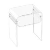 Bedside Tables: VEVOR Acrylic Side Table, 2 Tiers Clear Bedside Table with Storage Shelf, Modern Rectangle Acrylic End Desk, Transparent Thick Nightstand for Bedroom, Living Room, Study, 30 x 40 x 50 cm (Clear)