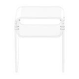Bedside Tables: VEVOR Acrylic Side Table, 2 Tiers Clear Bedside Table with Storage Shelf, Modern Rectangle Acrylic End Desk, Transparent Thick Nightstand for Bedroom, Living Room, Study, 30 x 40 x 50 cm (Clear)