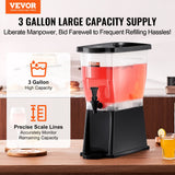 Food Dehydrators: VEVOR Beverage Dispenser, 3 Gallon Drink Dispenser for Parties, Plastic Juice Dispenser with Stand Spigot Lid, Iced Tea Lemonade Juice Water Dispenser, for Restaurants, Hotels, Parties