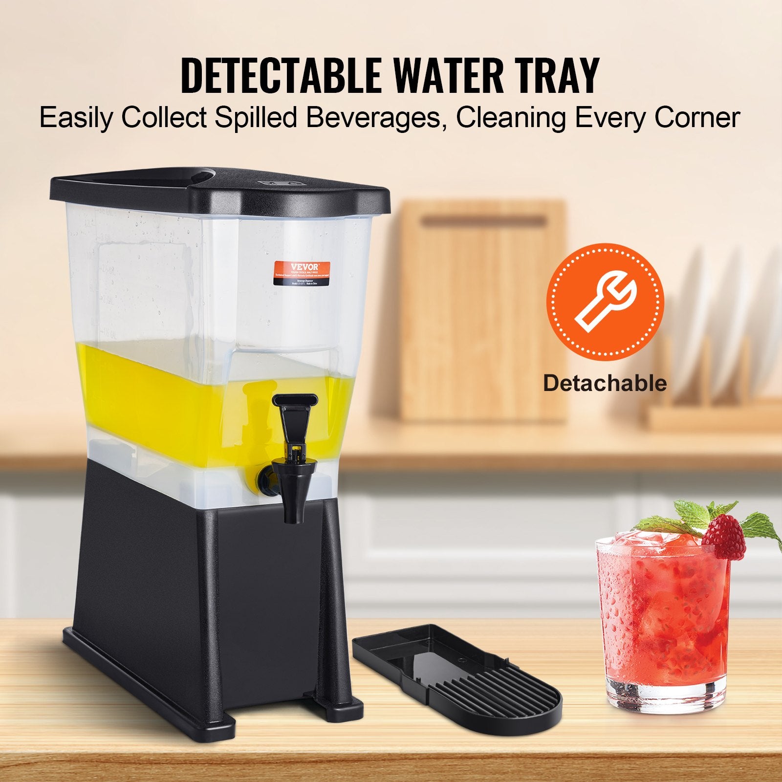 Food Dehydrators: VEVOR Beverage Dispenser, 3 Gallon Drink Dispenser for Parties, Plastic Juice Dispenser with Stand Spigot Lid, Iced Tea Lemonade Juice Water Dispenser, for Restaurants, Hotels, Parties
