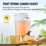 Food Storage: VEVOR Beverage Dispenser, 5 Gallon Drink Dispensers for Parties, Plastic Juice Dispenser with Spigot and Lid, Iced Tea Lemonade Juice Water Dispenser, for Restaurants, Hotels, Parties