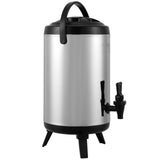 Drinkware: VEVOR Stainless Steel Insulated Beverage Dispenser, 7.6 Liter, Thermal Hot and Cold Drink Server Dispenser with Spigot Handle, Food-grade for Hot Tea Coffee Water Restaurant Drink Shop