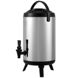 Drinkware: VEVOR Stainless Steel Insulated Beverage Dispenser, 7.6 Liter, Thermal Hot and Cold Drink Server Dispenser with Spigot Handle, Food-grade for Hot Tea Coffee Water Restaurant Drink Shop