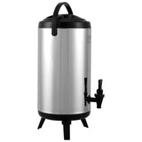 Drinkware: VEVOR Stainless Steel Insulated Beverage Dispenser, 9.2 Liter, Thermal Hot and Cold Drink Server Dispenser with Spigot Handle, Food-grade for Hot Tea Coffee Water Restaurant Drink Shop
