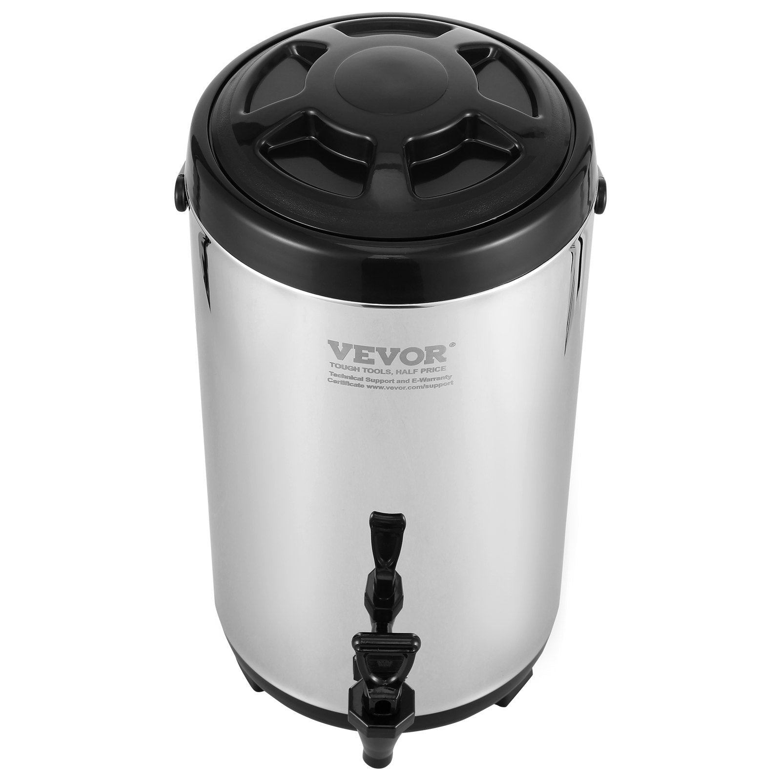 Drinkware: VEVOR Stainless Steel Insulated Beverage Dispenser, 9.2 Liter, Thermal Hot and Cold Drink Server Dispenser with Spigot Handle, Food-grade for Hot Tea Coffee Water Restaurant Drink Shop