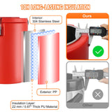 Drinkware: VEVOR Stainless Steel Insulated Beverage Dispenser, 17.2 Liter, Thermal Hot and Cold Drink Server Dispenser with Spigot Handle, Food-grade for Hot Tea Coffee Water Restaurant Drink Shop