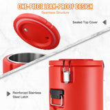 Drinkware: VEVOR Stainless Steel Insulated Beverage Dispenser, 17.2 Liter, Thermal Hot and Cold Drink Server Dispenser with Spigot Handle, Food-grade for Hot Tea Coffee Water Restaurant Drink Shop