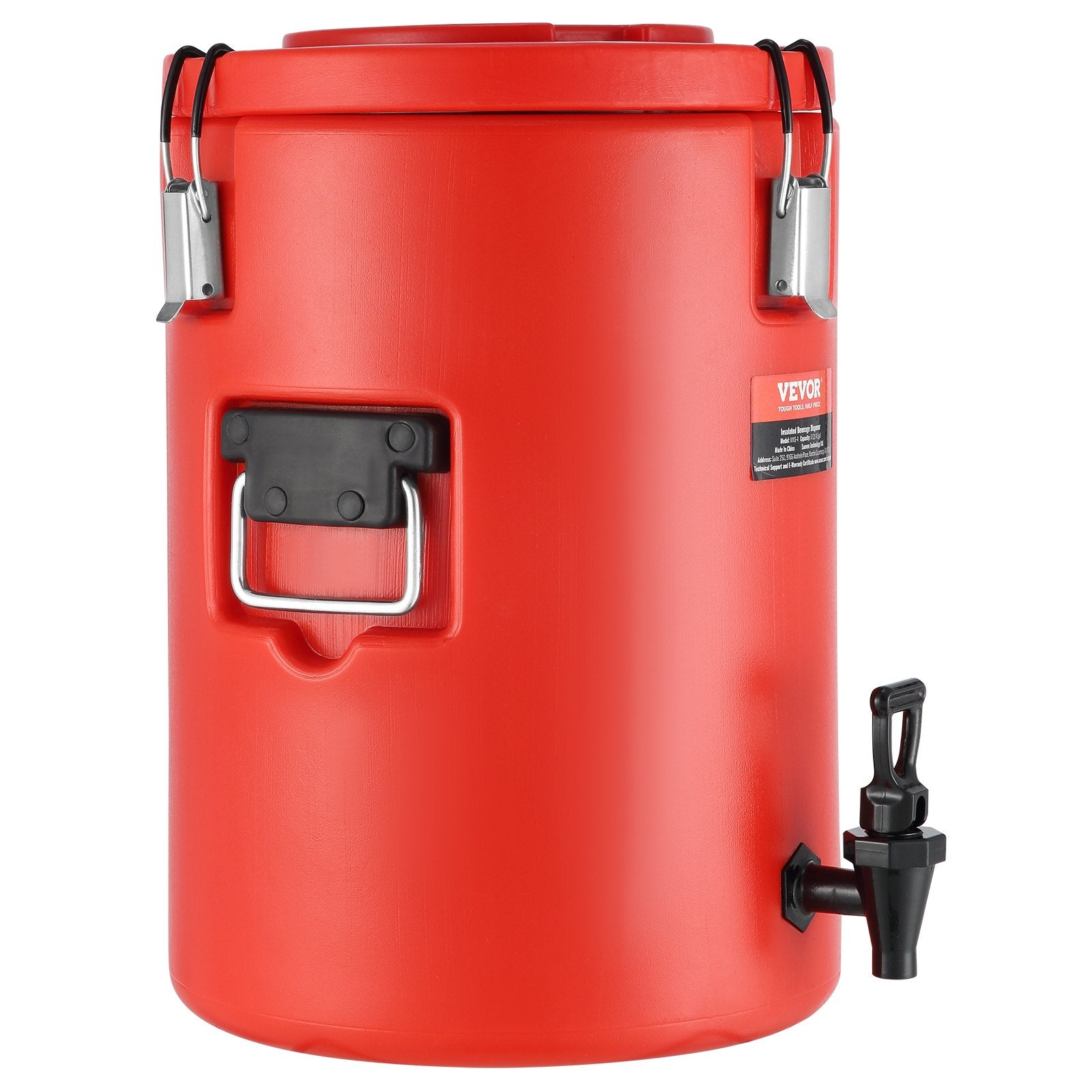 Stainless Steel Insulated Beverage Dispenser, 17.2 Liter, Thermal Hot and Cold Drink Server Dispenser with Spigot Handle, Food-grade for Hot Tea Coffee Water Restaurant Drink Shop