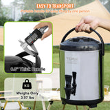 Vibration Exercise Machines: VEVOR Stainless Steel Insulated Beverage Dispenser, 6 Liter, Thermal Hot and Cold Drink Server Dispenser with Spigot Handle, Food-grade for Hot Tea Coffee Water Restaurant Drink Shop