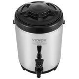 Vibration Exercise Machines: VEVOR Stainless Steel Insulated Beverage Dispenser, 6 Liter, Thermal Hot and Cold Drink Server Dispenser with Spigot Handle, Food-grade for Hot Tea Coffee Water Restaurant Drink Shop