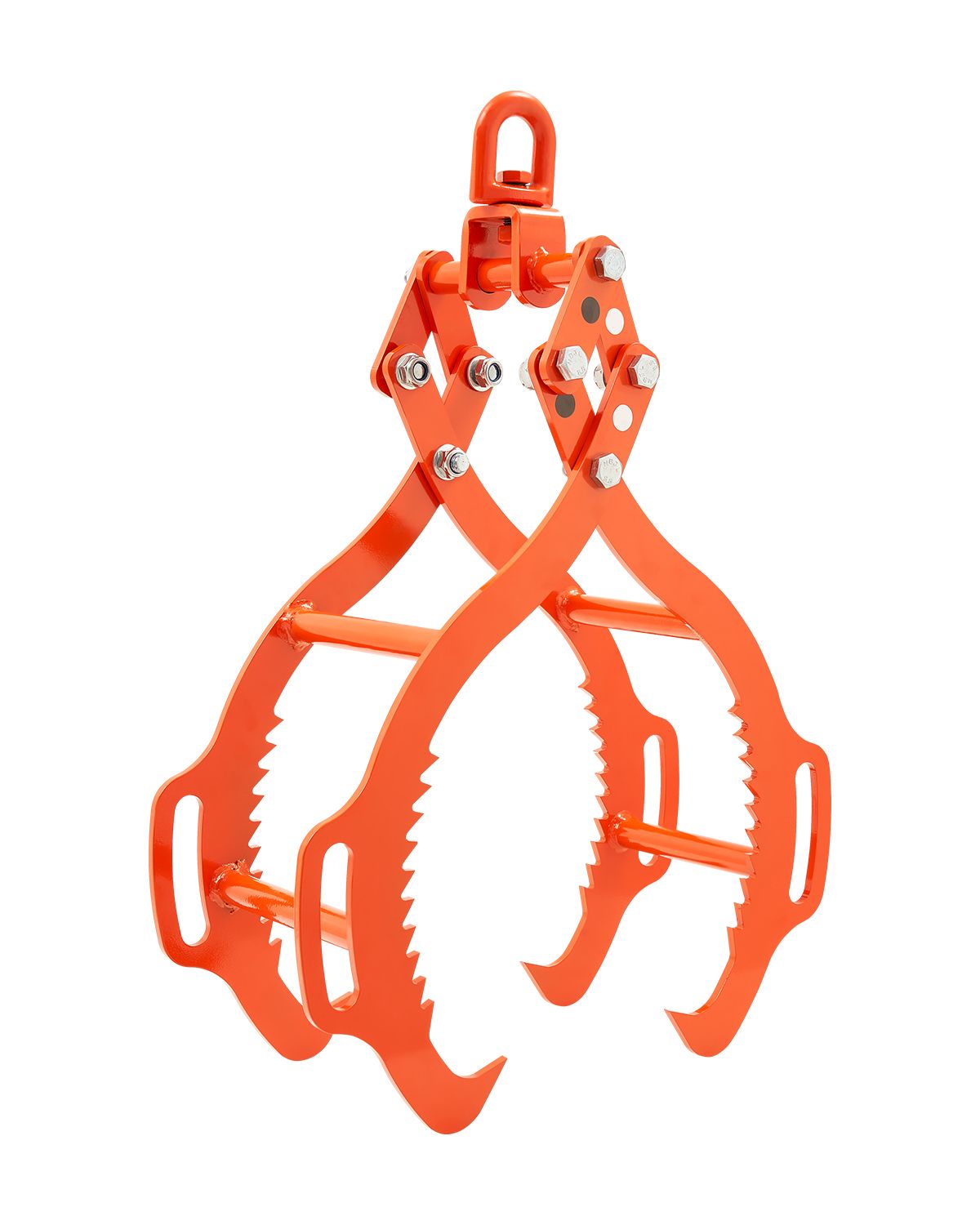 28in Log Lifting Tongs, 4-Claw Log Tongs, Heavy Duty Steel Log Grapple, 2650LBS Lifting Capacity, Swivel Log Graper Timber, Eagle Claw Design, Log Skidding Tongs for Trucks, Tractors, Forklifts