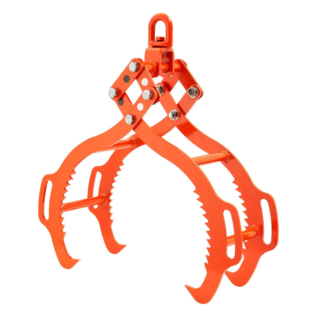 32in Log Lifting Tongs, 4-Claw Log Tongs, Heavy Duty Steel Log Grapple, 2200LBS Lifting Capacity, Swivel Log Graper Timber, Eagle Claw Design, Log Skidding Tongs for Trucks, Tractors, Forklifts